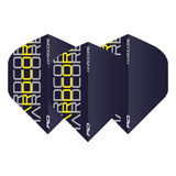 Hardcore XT Radical Yellow Triple Standard Dart Flights by Red Dragon