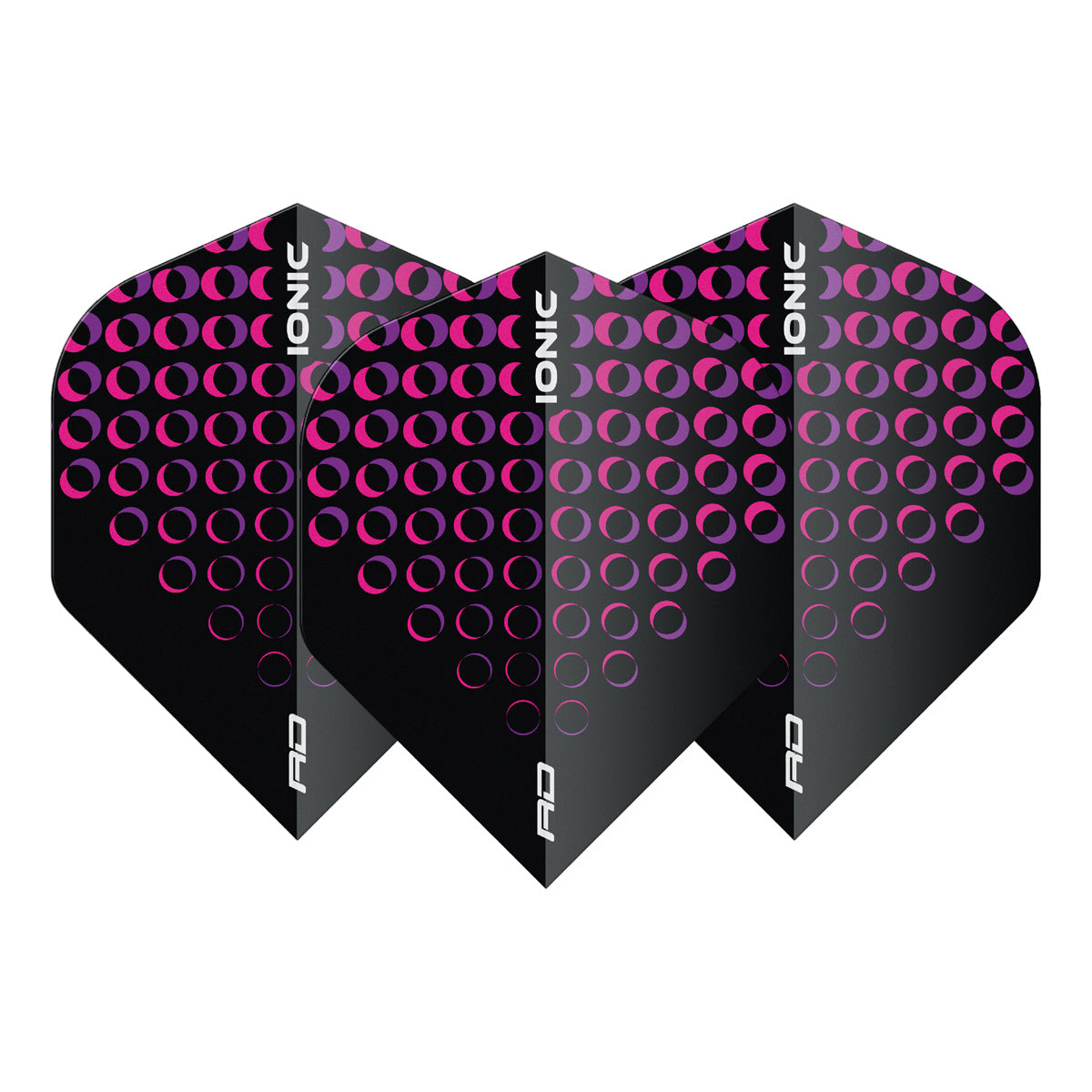 Hardcore Ionic Pink Circles Standard Dart Flights by Red Dragon