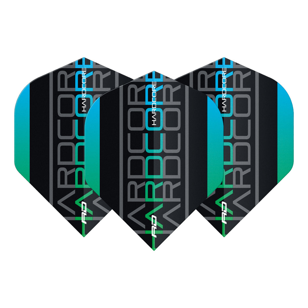 Hardcore XT Green Triple Standard Dart Flights by Red Dragon