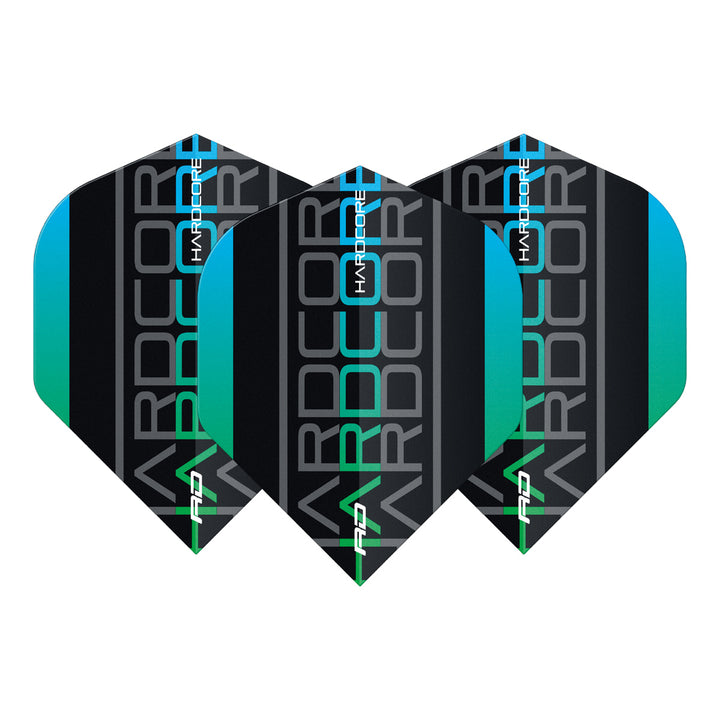 Hardcore XT Green Triple Standard Dart Flights by Red Dragon
