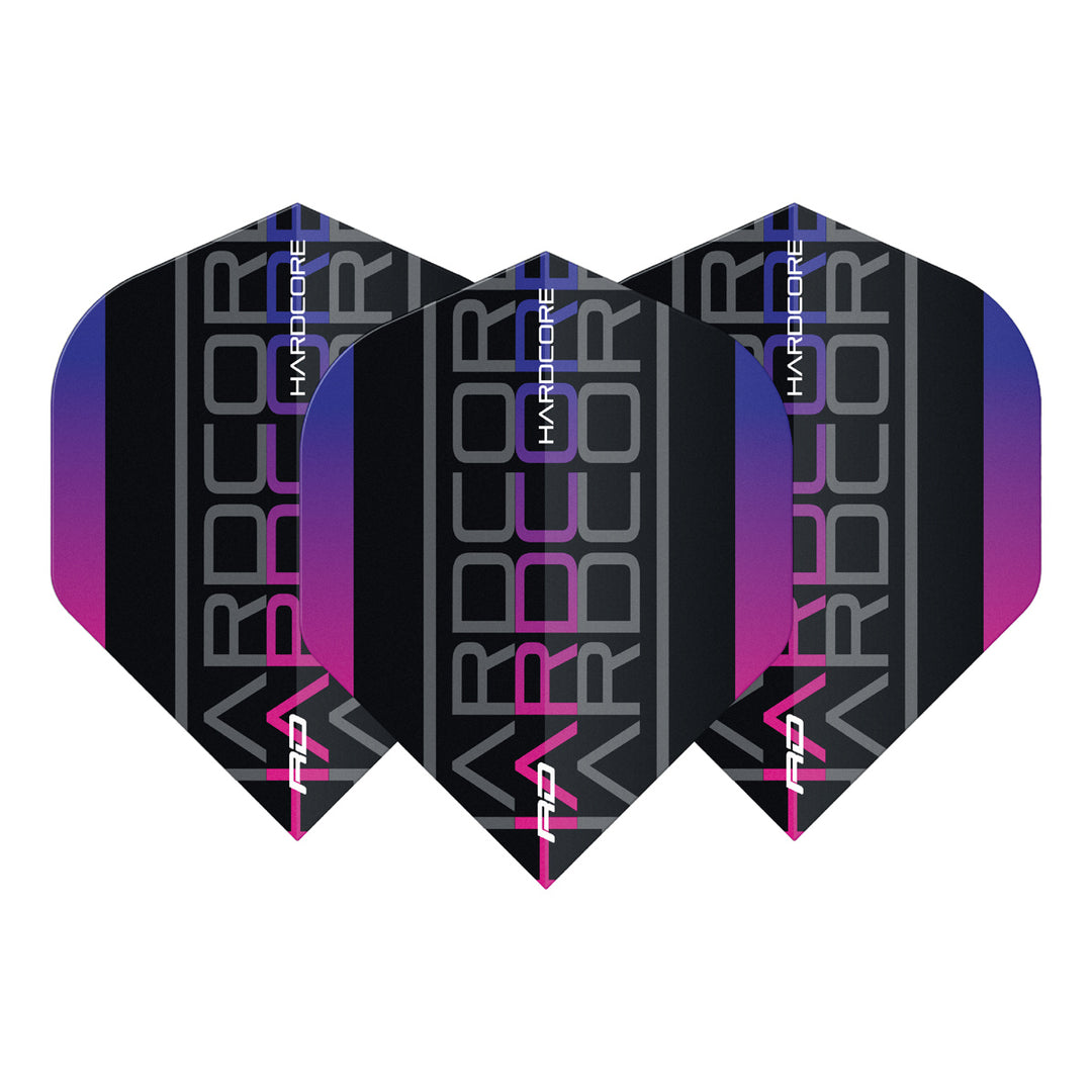 Hardcore XT Purple Triple Standard Dart Flights by Red Dragon