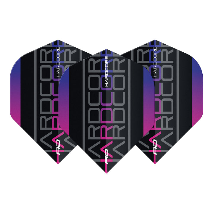 Hardcore XT Purple Triple Standard Dart Flights by Red Dragon