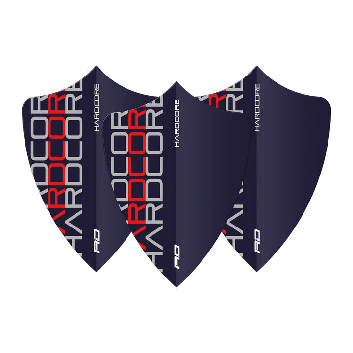Hardcore Red Triple Freestyle Dart Flights by Red Dragon