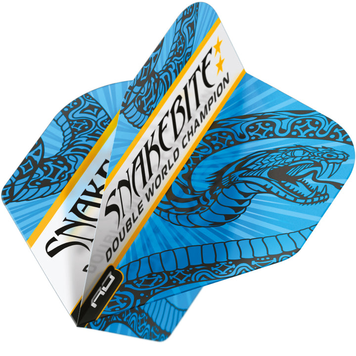 Hardcore Snakebite Double World Champion Blue & White Standard Dart Flights by Red Dragon