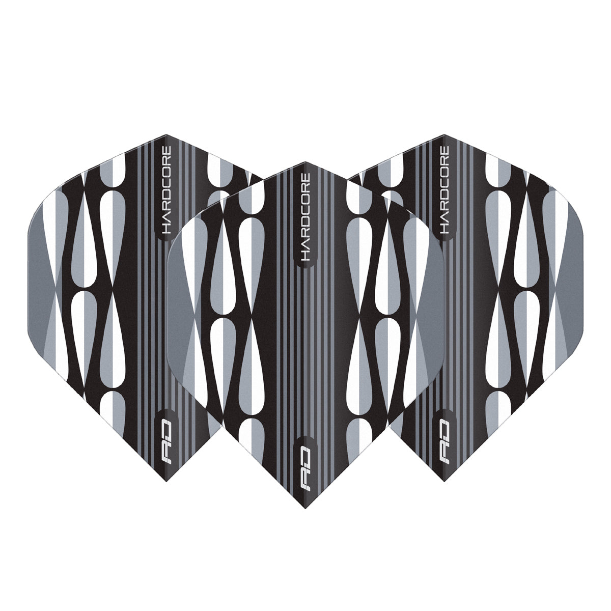 Hardcore Radical White Teardrop Standard Dart Flights by Red Dragon