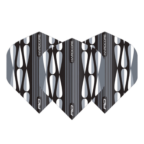 Hardcore Radical White Teardrop Standard Dart Flights by Red Dragon