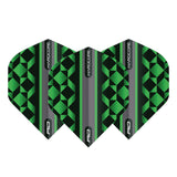 Hardcore Radical Green & Black Geometric Standard Dart Flights by Red Dragon