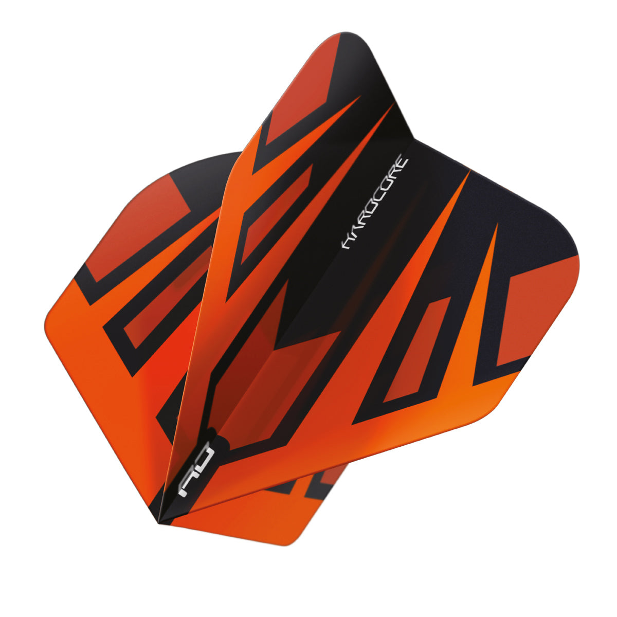 Hardcore Radical Orange & Black Fan Standard Dart Flights by Red Dragon