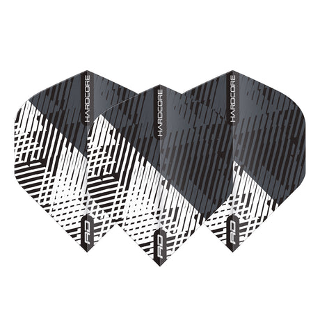 Hardcore Radical Grey & Black Fleck Standard Dart Flights by Red Dragon