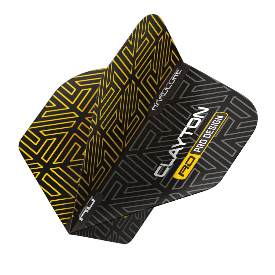 Hardcore Premium Jonny Clayton Gold & Black Standard Dart Flights by Red Dragon