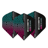 Hardcore Premium Snakebite Black & Rainbow Standard Dart Flights by Red Dragon