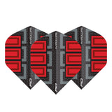 Hardcore Radical Black & Red Blocks Standard Dart Flights by Red Dragon