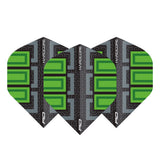 Hardcore Radical Black & Green Blocks Standard Dart Flights by Red Dragon