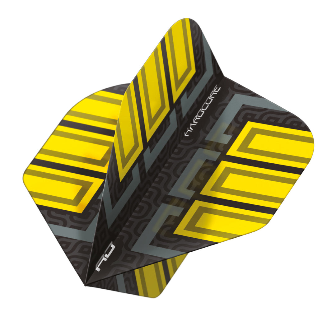 Hardcore Radical Black & Yellow Blocks Standard Dart Flights by Red Dragon