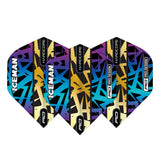 Hardcore Premium Gerwyn Price Rainbow & Gold Standard Dart Flights by Red Dragon