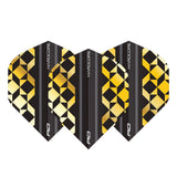 Hardcore Premium Gold & Black Geometric Standard Dart Flights by Red Dragon