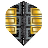 Hardcore Premium Gold & Black Block Standard Dart Flights by Red Dragon