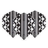 Hardcore Radical White & Black Geometric Standard Dart Flights by Red Dragon