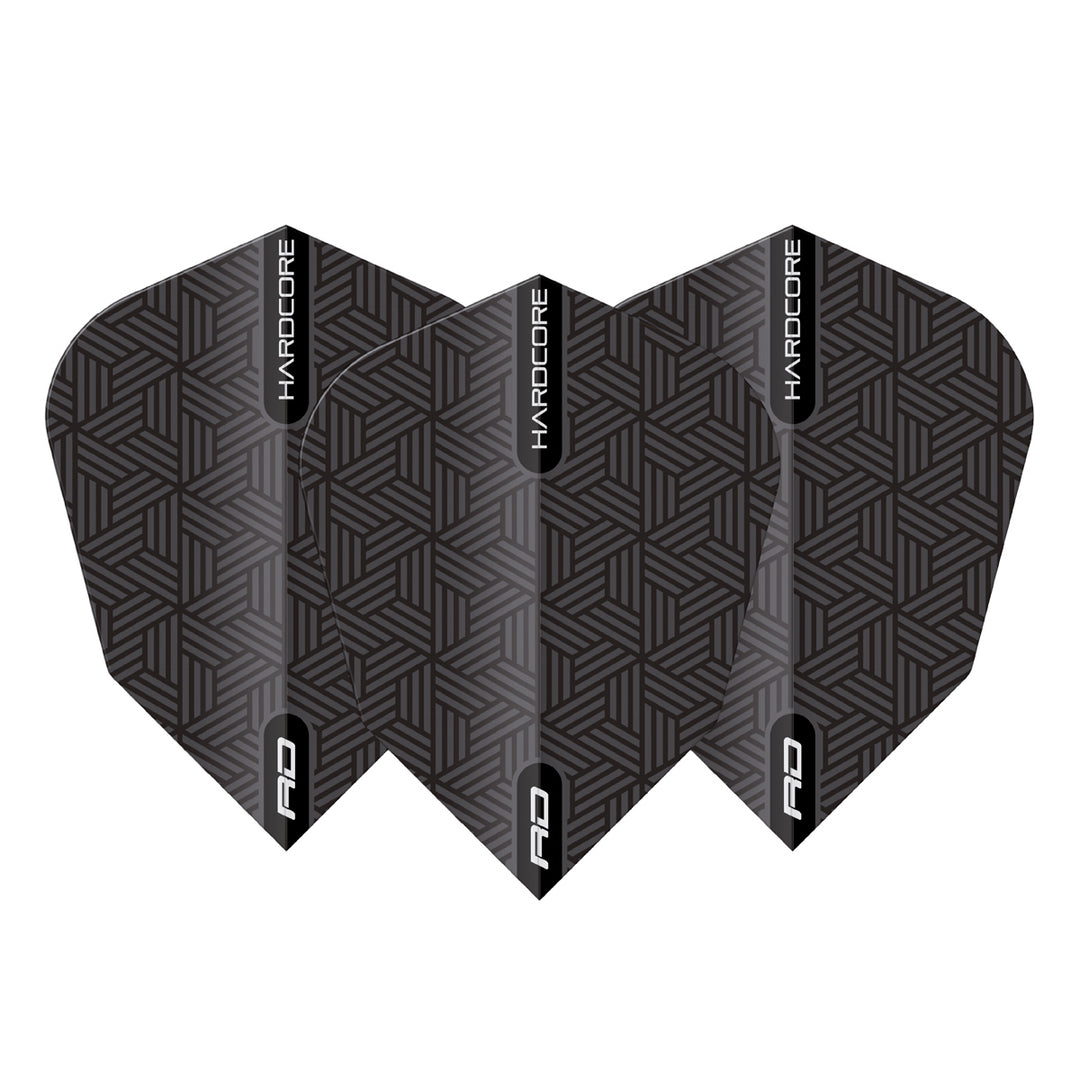 Black V-Standard Dart Flights by Red Dragon