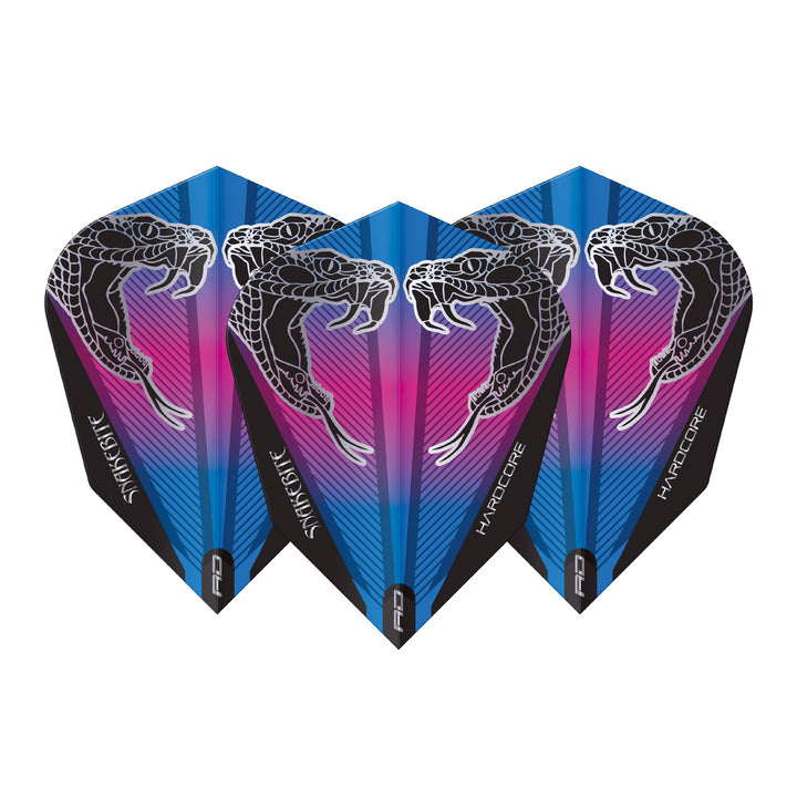V Standard Snake Black Transparent V-Standard Dart Flights by Red Dragon