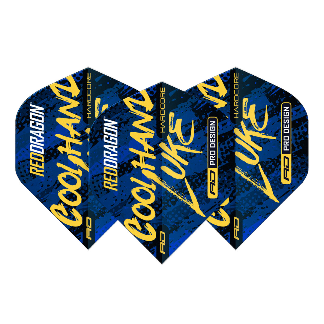 Luke Humphries Signature Blue Hardcore Standard Dart Flights by Red Dragon