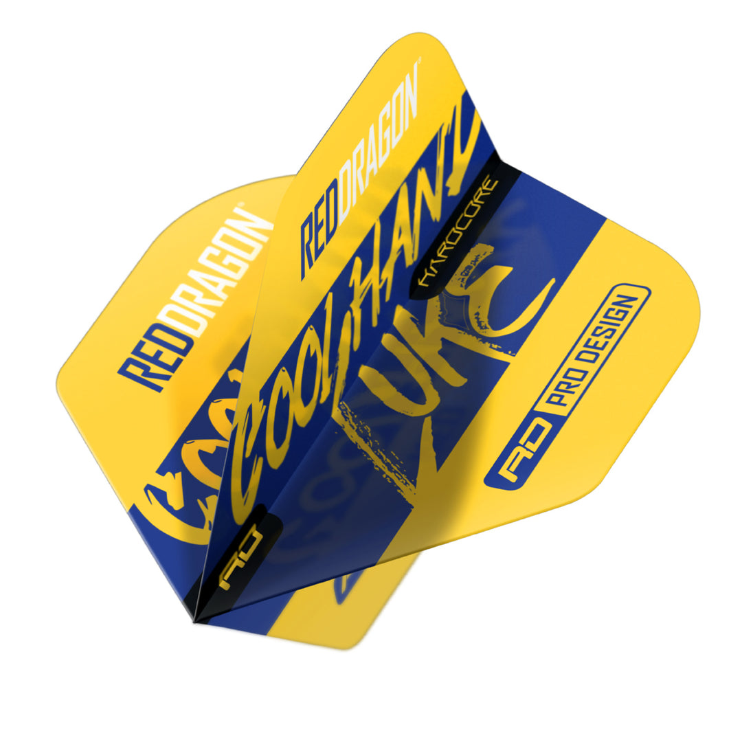 Luke Humphries Signature Yellow Hardcore Standard Dart Flights by Red Dragon