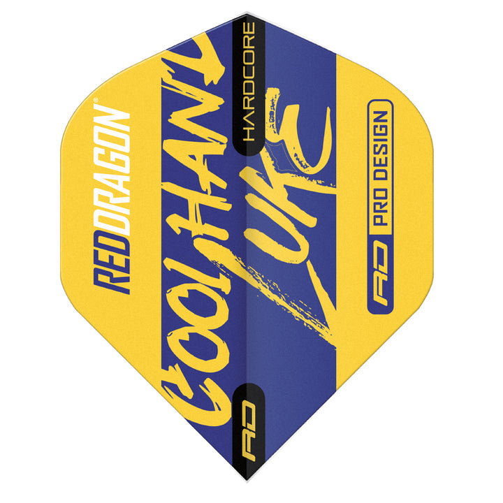 Luke Humphries Signature Yellow Hardcore Standard Dart Flights by Red Dragon