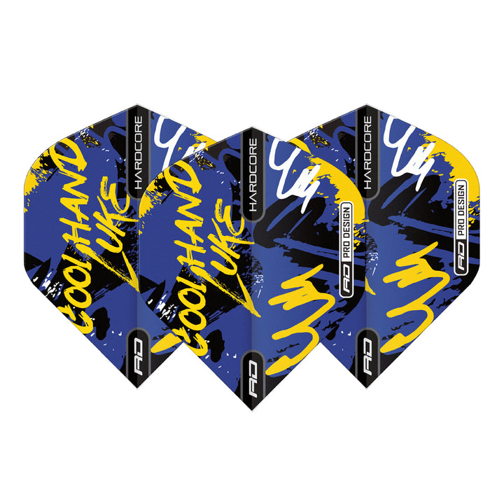 Luke Humphries Graffiti Blue Hardcore Standard Dart Flights by Red Dragon