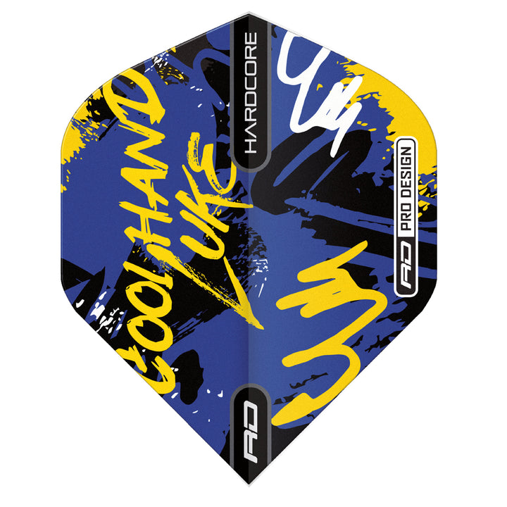 Luke Humphries Graffiti Blue Hardcore Standard Dart Flights by Red Dragon