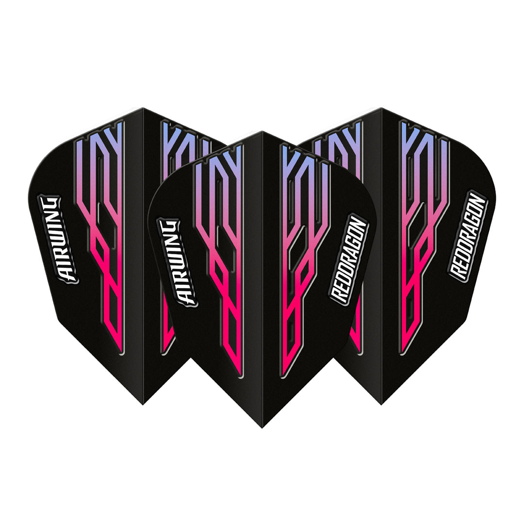 Airwing Black, Pink & Blue V-Standard Dart Flights by Red Dragon