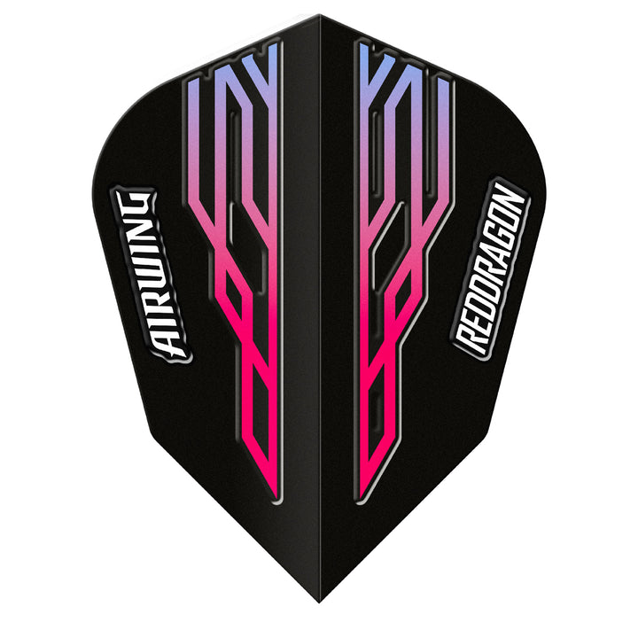 Airwing Black, Pink & Blue V-Standard Dart Flights by Red Dragon