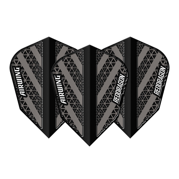 Airwing Black & Grey V-Standard Dart Flights by Red Dragon