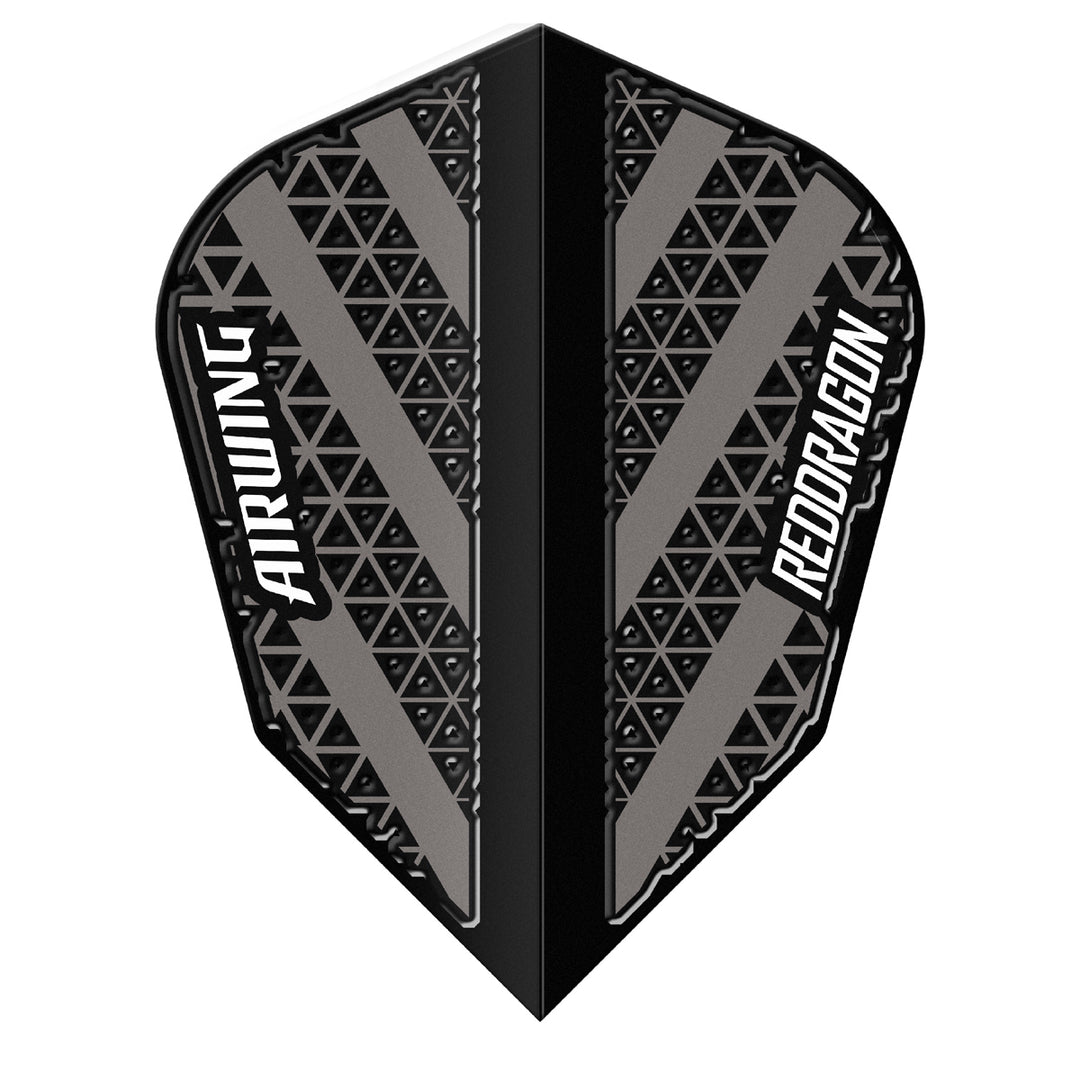 Airwing Black & Grey V-Standard Dart Flights by Red Dragon