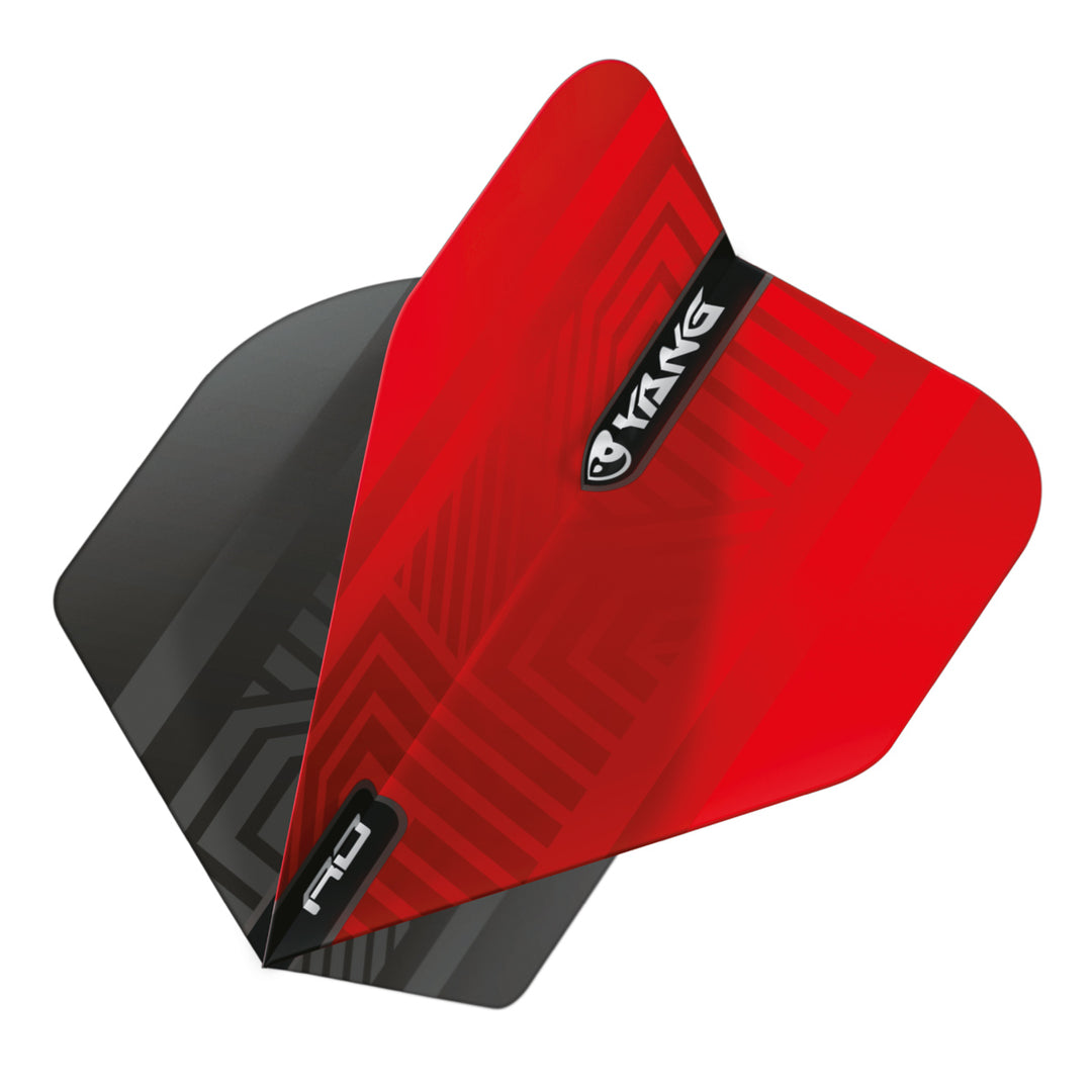 Yin Yang Red & Black Standard Dart Flights by Red Dragon