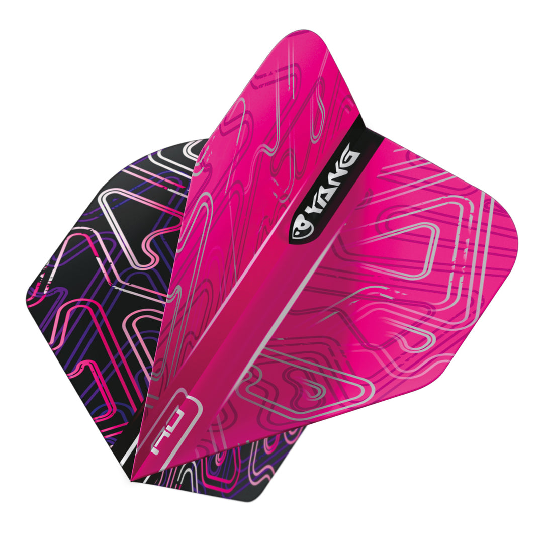 Yin Yang Pink & Black Standard Dart Flights by Red Dragon