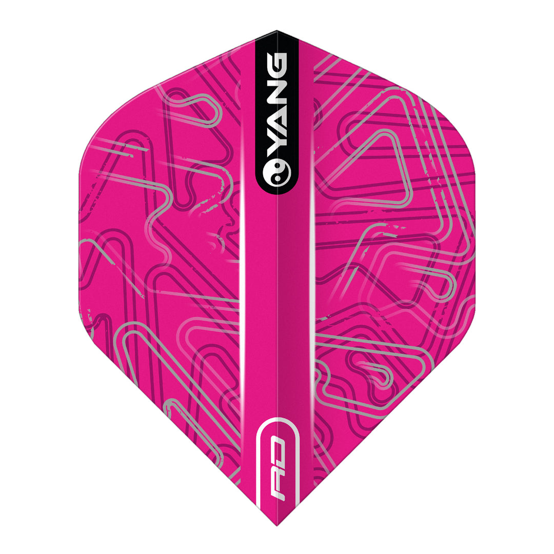 Yin Yang Pink & Black Standard Dart Flights by Red Dragon