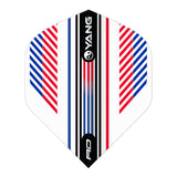 Yin Yang Red, White & Blue Standard Dart Flights by Red Dragon