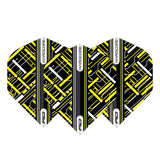 Hardcore Radical Black & Yellow Standard Dart Flights by Red Dragon