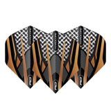 Hardcore Premium Gold, Black & Grey Standard Dart Flights by Red Dragon