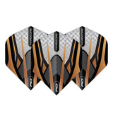 Hardcore Premium Gold, Black & White Standard Dart Flights by Red Dragon