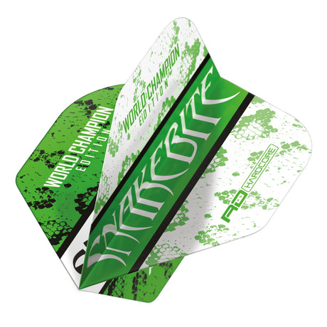Peter Wright Green & White Yin Yang Standard Dart Flights by Red Dragon