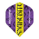 Peter Wright Purple & Yellow Yin Yang Standard Dart Flights by Red Dragon