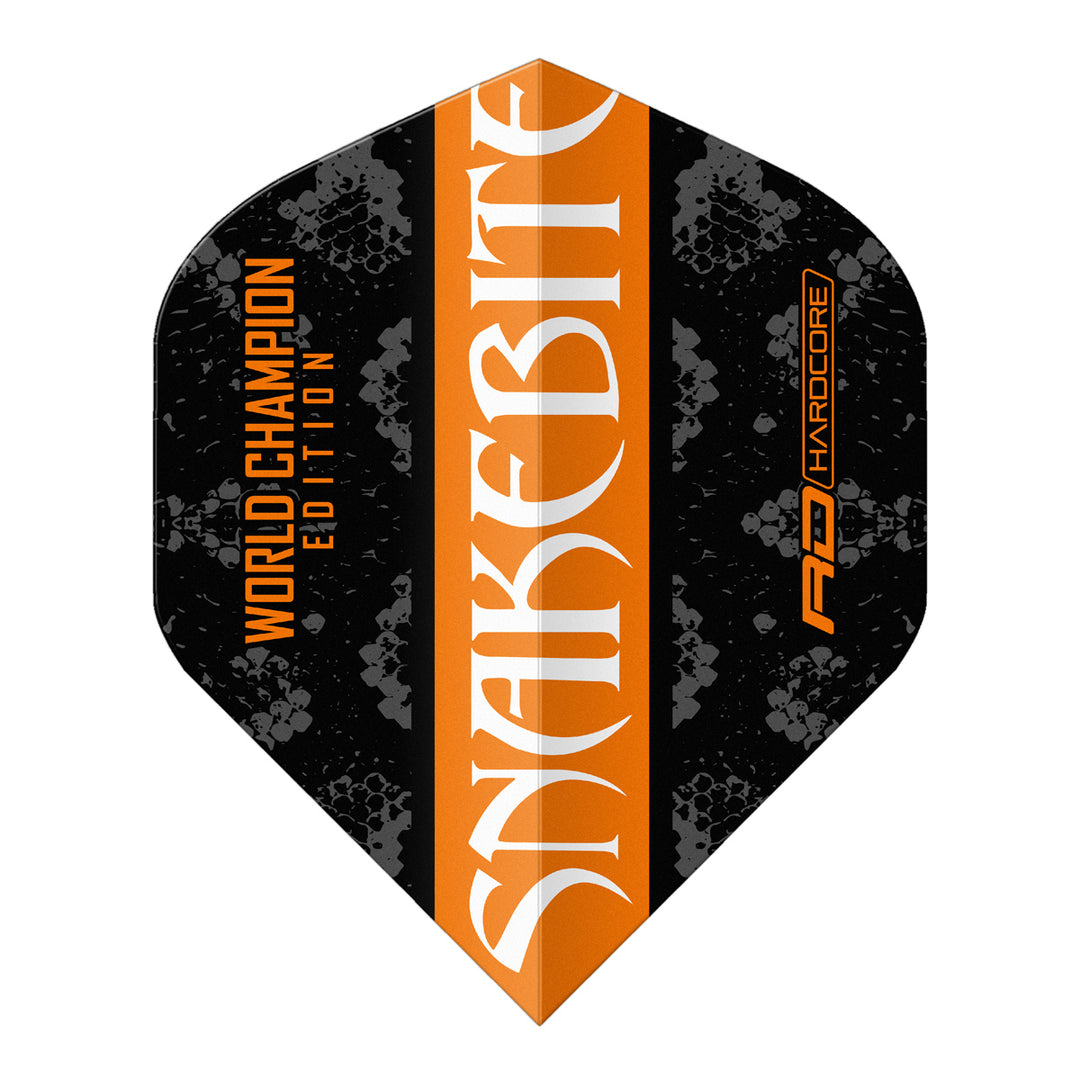 Peter Wright Orange & Black Yin Yang Standard Dart Flights by Red Dragon