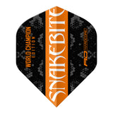 Peter Wright Orange & Black Yin Yang Standard Dart Flights by Red Dragon