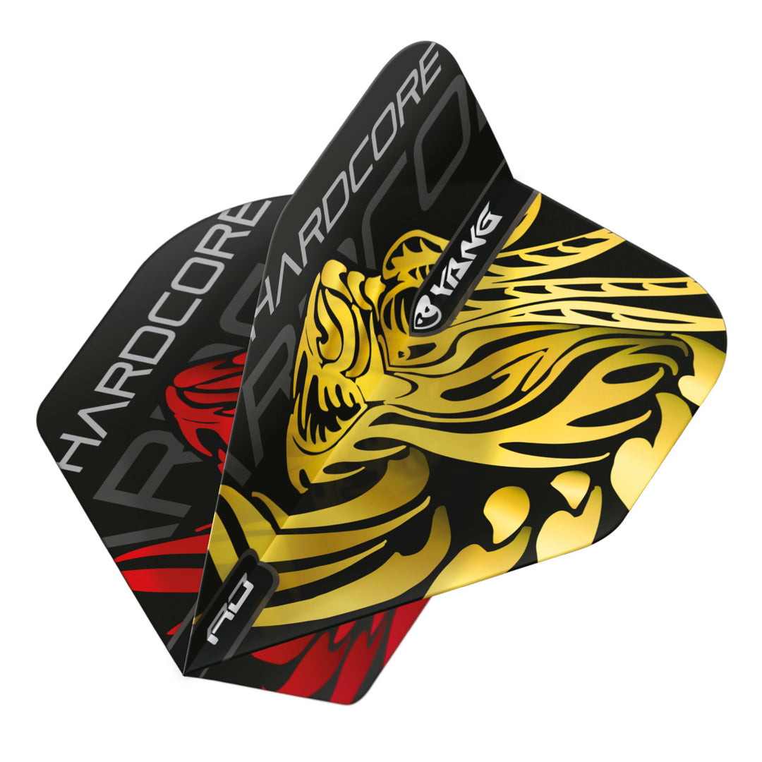 Jonny Clayton Gold & Red Yin Yang Standard Dart Flights by Red Dragon