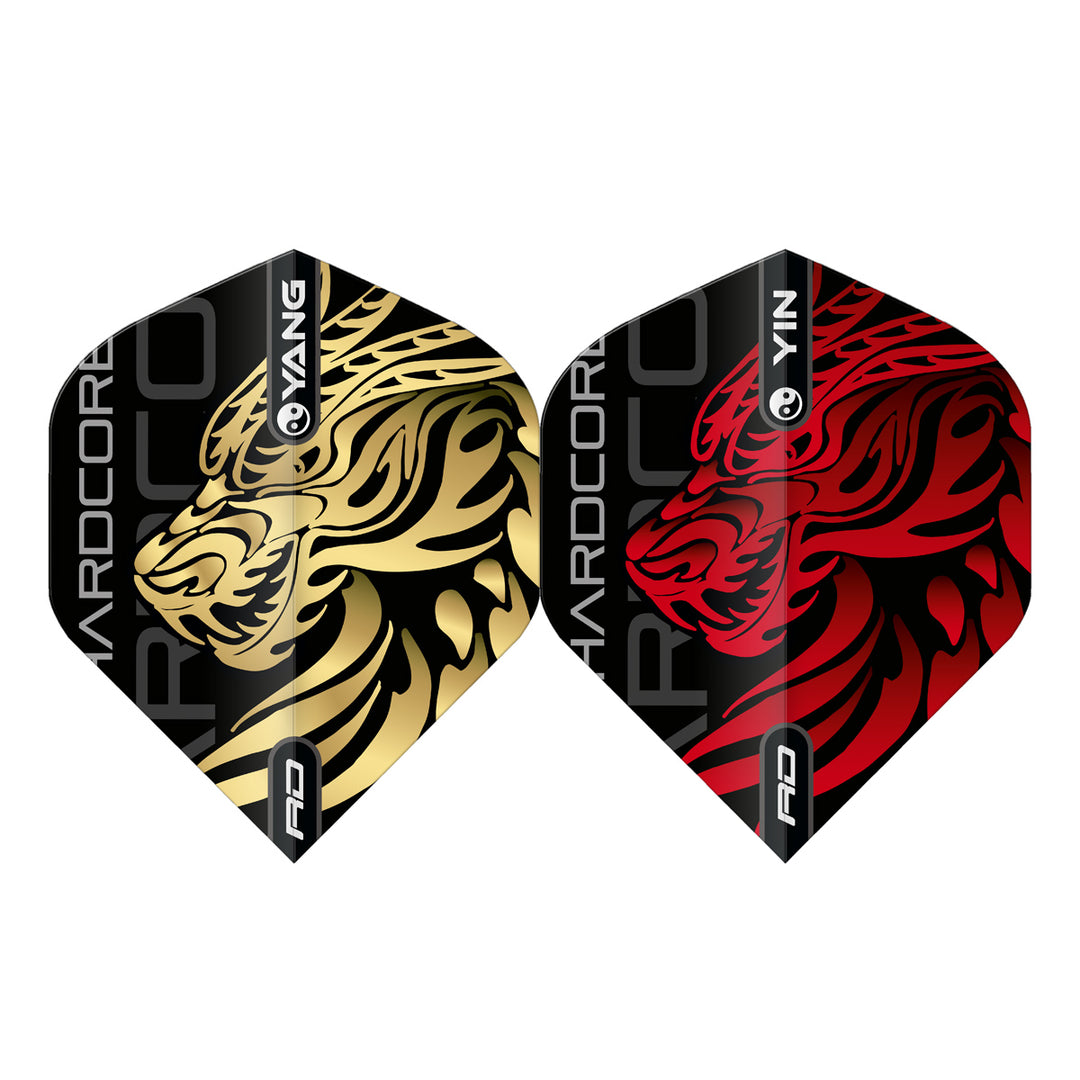 Jonny Clayton Gold & Red Yin Yang Standard Dart Flights by Red Dragon