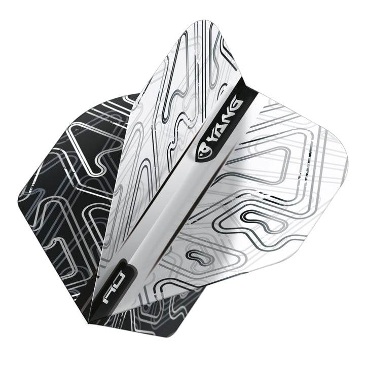 Yin Yang White & Black Standard Dart Flights by Red Dragon