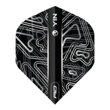 Yin Yang White & Black Standard Dart Flights by Red Dragon
