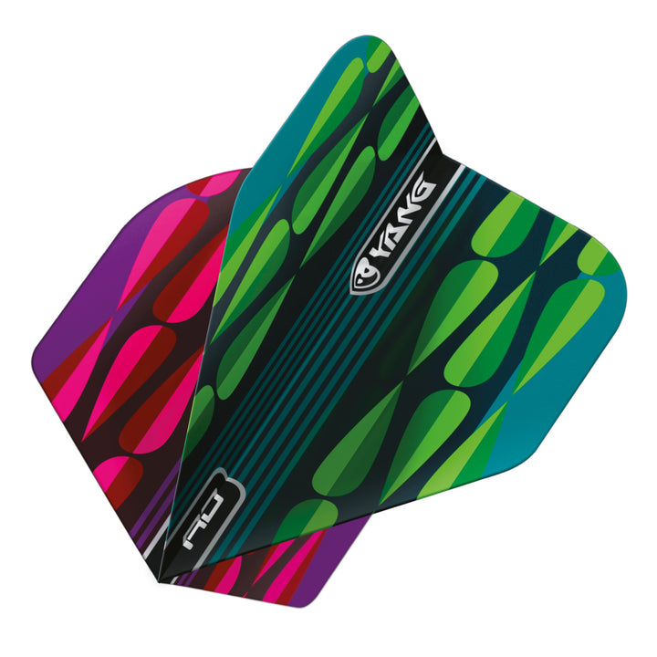 Yin Yang Pink & Green Standard Dart Flights by Red Dragon