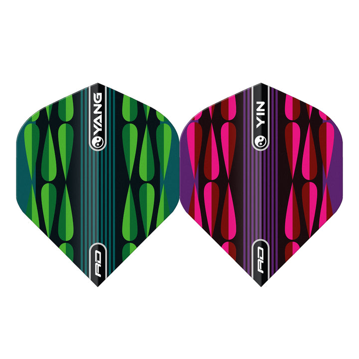 Yin Yang Pink & Green Standard Dart Flights by Red Dragon